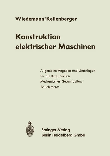 Produktbild: Konstruktion elektrischer Maschinen