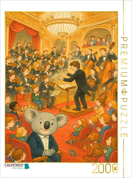CALVENDO Puzzle Klangzauber im Konzertsaal mit Koala 2000 Teile Lege-Größe 90x67cm Foto-Puzzle für glückliche Stunden