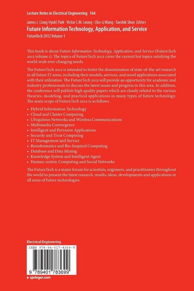 Produktbild: Future Information Technology, Application, and Service