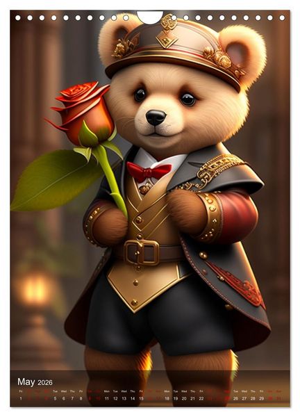 Produktbild: Cuddly Teddy Illustrations (Wall Calendar 2026 DIN A4 portrait), CALVENDO 12 Month Wall Calendar