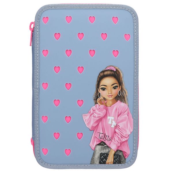 Produktbild: TOPModel 3 Fach Federtasche mit Silikon Pins