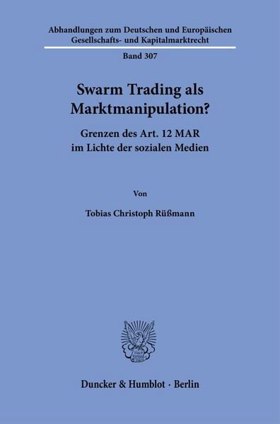 Produktbild: Swarm Trading als Marktmanipulation?