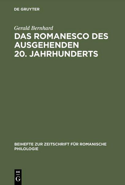 Produktbild: Das Romanesco des ausgehenden 20. Jahrhunderts
