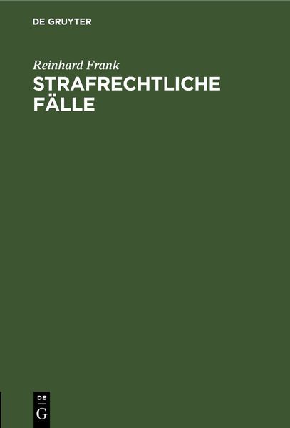 Produktbild: Strafrechtliche F&auml;lle