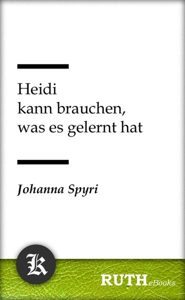 Produktbild: Heidi kann brauchen, was es gelernt hat