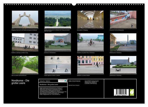 Produktbild: Nordkorea - Die gro&szlig;e Leere (hochwertiger Premium Wandkalender 2026 DIN A2 quer), Kunstdruck in Hochglanz