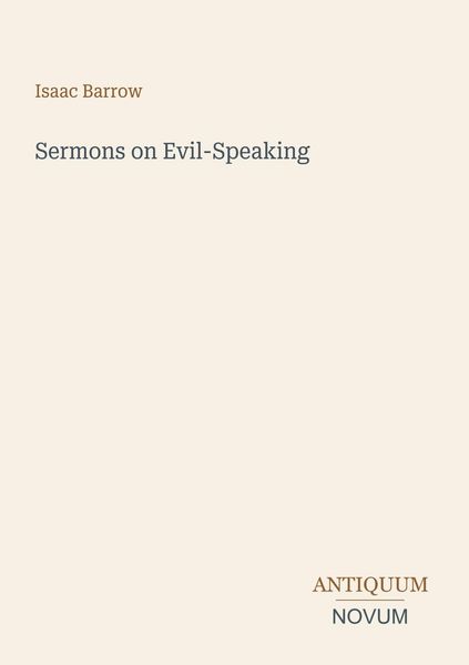 Produktbild: Sermons on Evil-Speaking