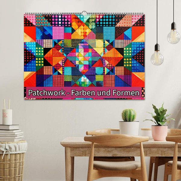 Produktbild: Patchwork - Farben und Formen (Wandkalender 2026 DIN A2 quer), CALVENDO Monatskalender