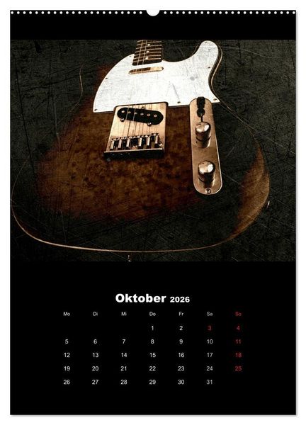 Produktbild: Vintage Gitarren (hochwertiger Premium Wandkalender 2026 DIN A2 hoch), Kunstdruck in Hochglanz