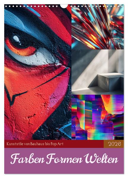 Produktbild: Farben Formen Welten (Wandkalender 2026 DIN A3 hoch), CALVENDO Monatskalender