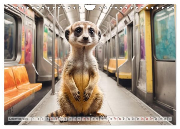 Produktbild: Erdm&auml;nnchen in New York City (Wandkalender 2026 DIN A4 quer), CALVENDO Monatskalender