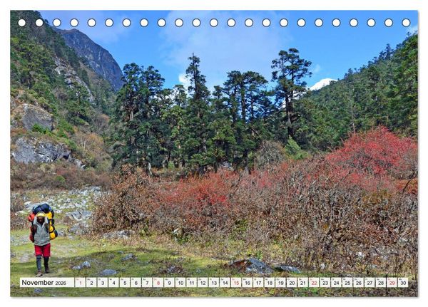 Produktbild: NEPAL, die Umrundung des Manaslu (Tischkalender 2026 DIN A5 quer), CALVENDO Monatskalender