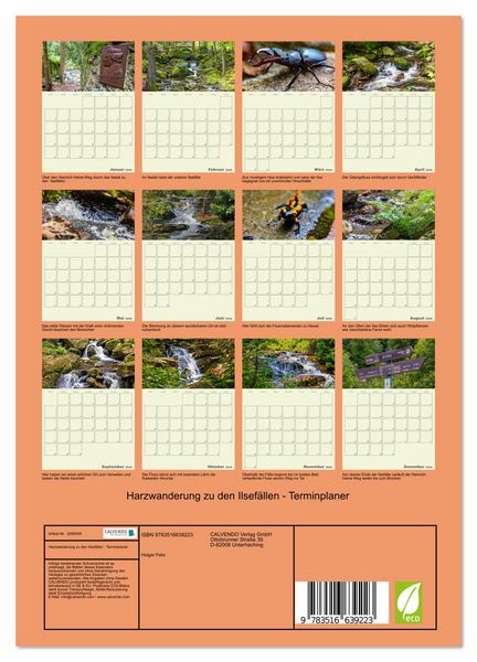 Produktbild: Harzwanderung zu den Ilsef&auml;llen - Terminplaner (Wandkalender 2026 DIN A4 hoch), CALVENDO Monatskalender