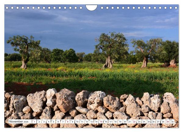 Produktbild: Apulien - Eine Reise zu Italiens Stiefelabsatz (Wandkalender 2026 DIN A4 quer), CALVENDO Monatskalender