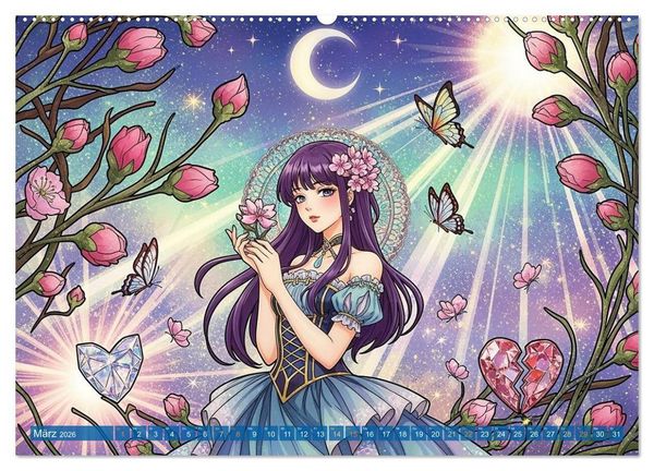 Produktbild: Shōnen-Abenteuer und Shōjo-Romantik - Ein Manga-Kalender f&uuml;r Herz und Seele (Wandkalender 2026 DIN A2 quer), CALVENDO Monatskalender