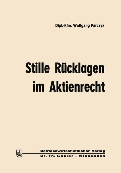 Produktbild: Stille R&uuml;cklagen im Aktienrecht