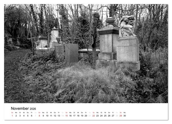 Produktbild: Highgate Cemetery London (Wandkalender 2026 DIN A2 quer), CALVENDO Monatskalender