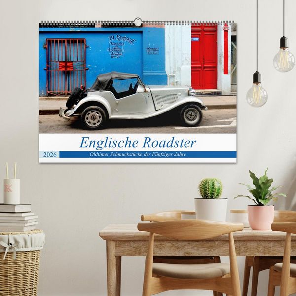 Produktbild: Englische Roadster - Oldtimer Schmuckst&uuml;cke der F&uuml;nfziger Jahre (Wandkalender 2026 DIN A2 quer), CALVENDO Monatskalender