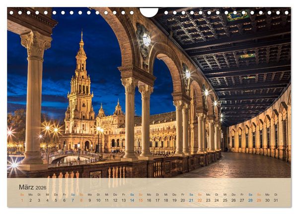 Produktbild: Sevilla - die andalusische Hauptstadt (Wandkalender 2026 DIN A4 quer), CALVENDO Monatskalender