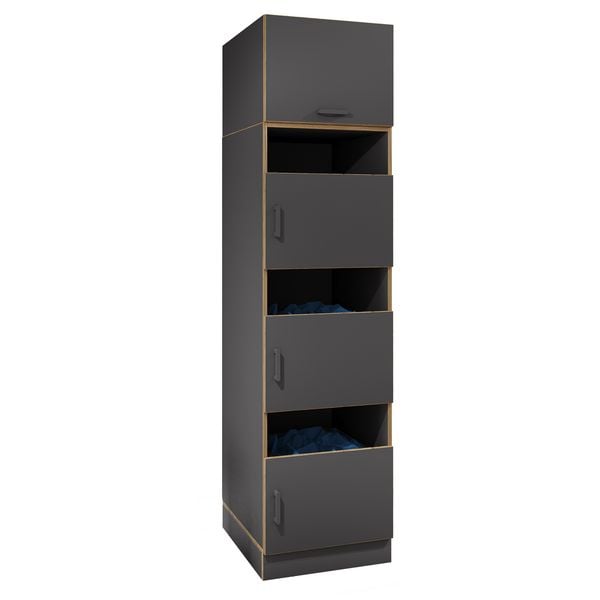 Produktbild: W&auml;scheschrank mit 4 F&auml;chern & T&uuml;ren Rislo SD XXL