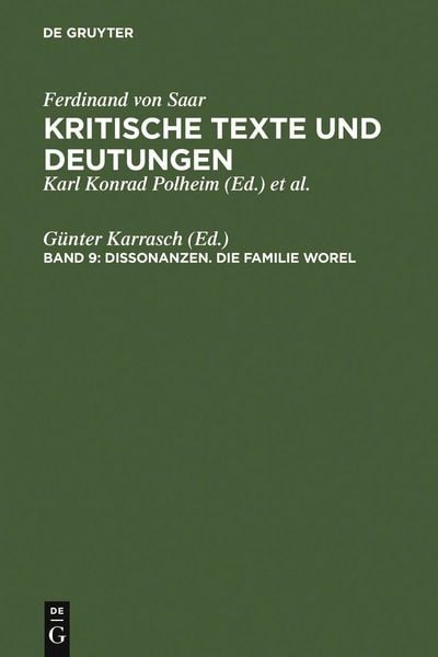 Produktbild: Dissonanzen. Die Familie Worel
