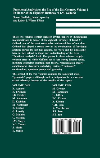 Produktbild: Functional Analysis on the Eve of the 21st Century