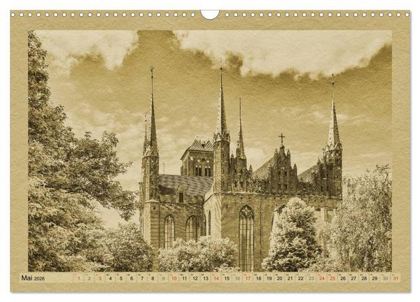 Produktbild: Danzig &ndash; Ein Kalender im Zeitungsstil (Wandkalender 2026 DIN A3 quer), CALVENDO Monatskalender