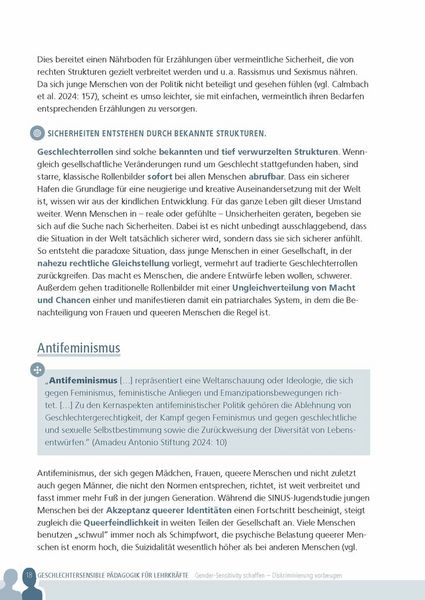 Produktbild: Geschlechtersensible P&auml;dagogik f&uuml;r Lehrkr&auml;fte