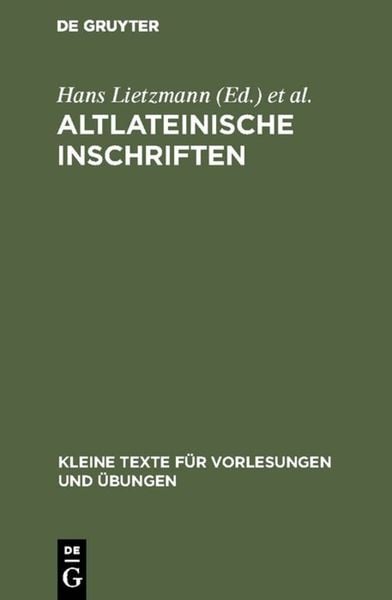 Produktbild: Altlateinische Inschriften