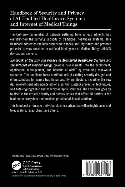 Produktbild: Handbook of Security and Privacy of AI-Enabled Healthcare Systems and Internet of Medical Things