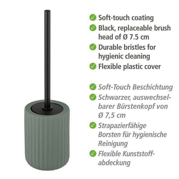 Produktbild: Keramik WC-Garnitur Mod. Belluno Gr&uuml;n, mit Soft-Touch Oberfl&auml;che