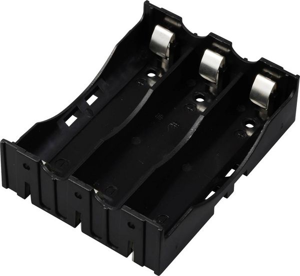 Produktbild: TRU COMPONENTS TC-13220712 Batteriehalter 3x 18650 Kontaktpole (L x B x H) 78 x 60 x 21mm
