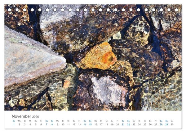Produktbild: Die Natur als K&uuml;nstlerin - Sch&ouml;nheit der Steine (Tischkalender 2026 DIN A5 quer), CALVENDO Monatskalender