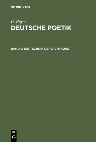 Produktbild: Die Technik der Dichtkunst