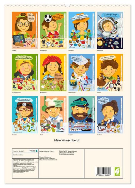 Produktbild: Mein Wunschberuf (hochwertiger Premium Wandkalender 2026 DIN A2 hoch), Kunstdruck in Hochglanz