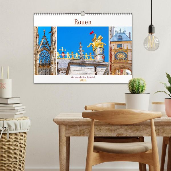 Produktbild: Rouen - ein traumhaftes Reiseziel (Wandkalender 2026 DIN A3 quer), CALVENDO Monatskalender