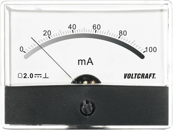 Produktbild: VOLTCRAFT AM-86X65/100MA AM-86X65/100MA Einbau-Messger&auml;t AM-86X65/100mA/DC Drehspule