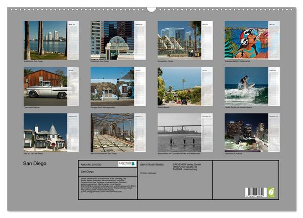 Produktbild: San Diego (Wandkalender 2026 DIN A2 quer), CALVENDO Monatskalender