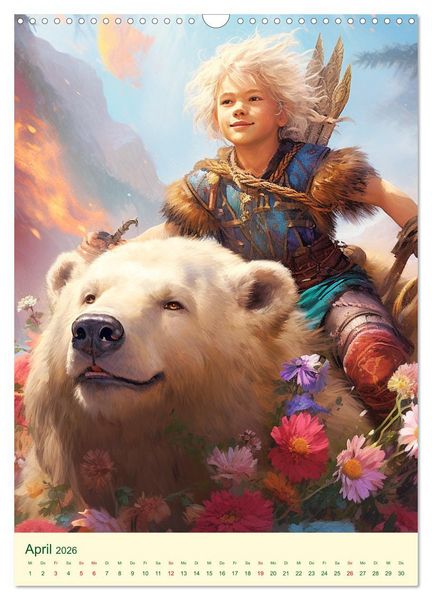 Produktbild: Im Zauberwald. Kleine Helden im magischen Druidenland (Wandkalender 2026 DIN A3 hoch), CALVENDO Monatskalender