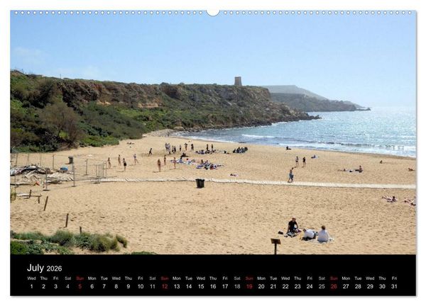 Produktbild: Malta Pearl of the Mediterranean (High Quality Premium Wall Calendar 2026 DIN A2 landscape),CALVENDO 12 Month Wall Calendar