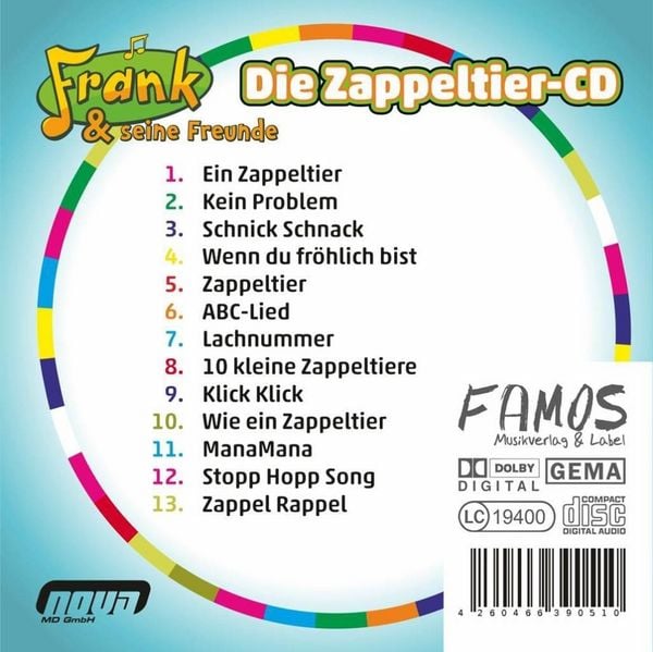 Produktbild: Die Zappeltier-CD