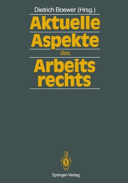Produktbild: Aktuelle Aspekte des Arbeitsrechts