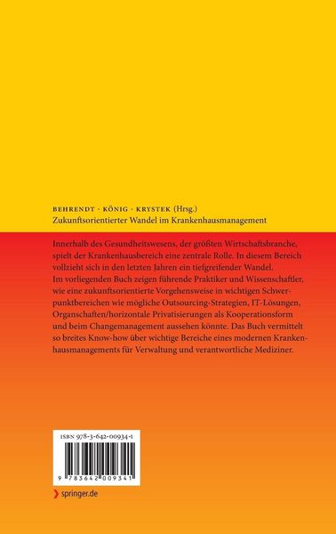 Produktbild: Zukunftsorientierter Wandel im Krankenhausmanagement