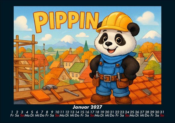 Produktbild: Pippin als Dachdecker-Azubi 2027 Fotokalender DIN A5