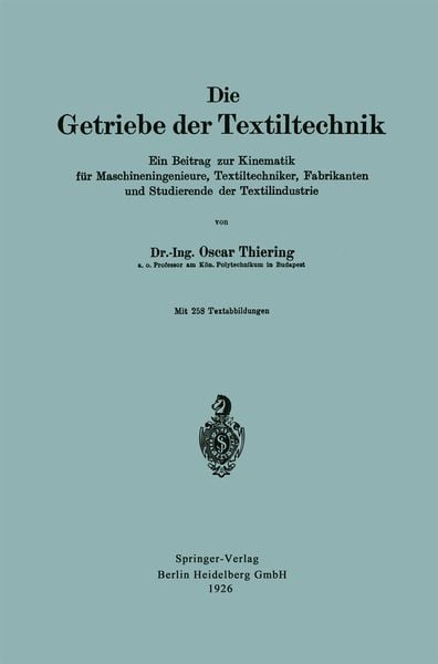 Produktbild: Die Getriebe der Textiltechnik