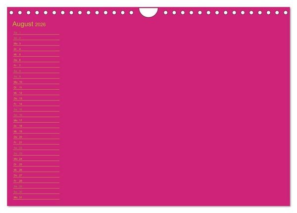 Produktbild: Bastel-Geburtstagskalender pink / Geburtstagskalender (Wandkalender 2026 DIN A4 quer), CALVENDO Monatskalender