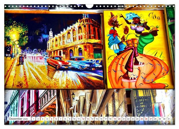 Produktbild: Kuba Kunst - Maler in Havanna (Wandkalender 2026 DIN A3 quer), CALVENDO Monatskalender