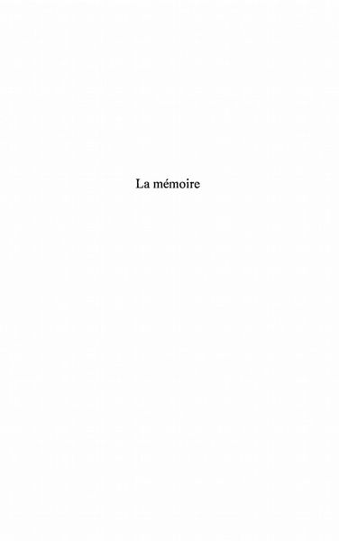 Produktbild: La memoire