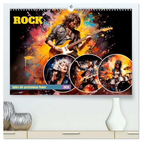 Produktbild: ROCK Sp&uuml;re die grenzenlose Power (hochwertiger Premium Wandkalender 2026 DIN A2 quer), Kunstdruck in Hochglanz