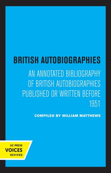 Produktbild: British Autobiographies